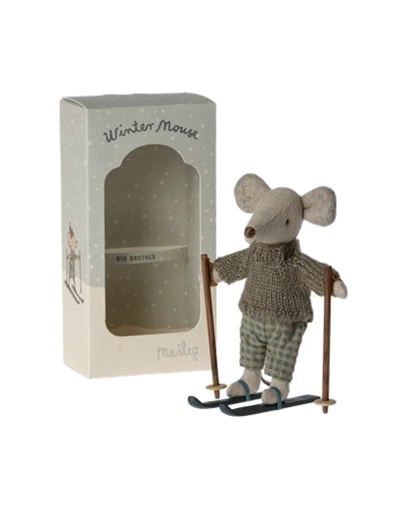 Wintermaus mit Skiset, Ansicht 2