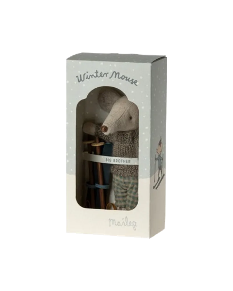 Wintermaus mit Skiset, Ansicht 3