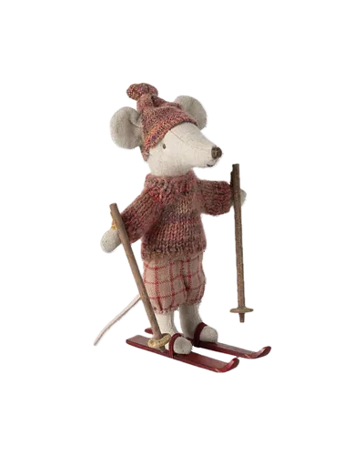 Wintermaus mit Skiset von Maileg