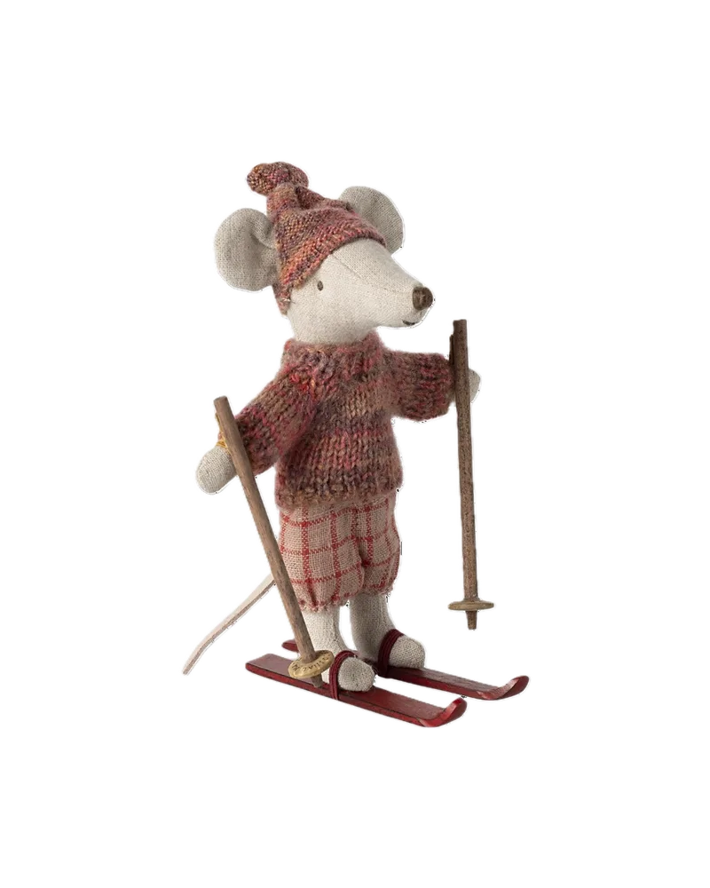 Wintermaus mit Skiset von Maileg