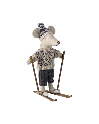 Wintermaus mit Skiset von Maileg