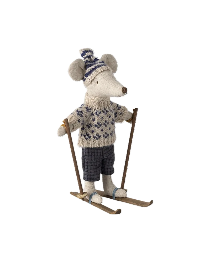 Wintermaus mit Skiset von Maileg
