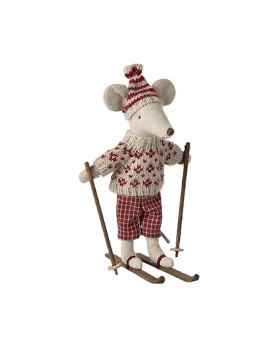 Wintermaus mit Skiset von Maileg