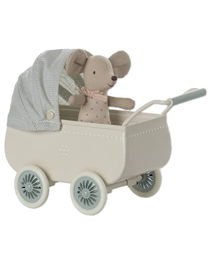 Kinderwagen mit Babymaus, Ansicht 2