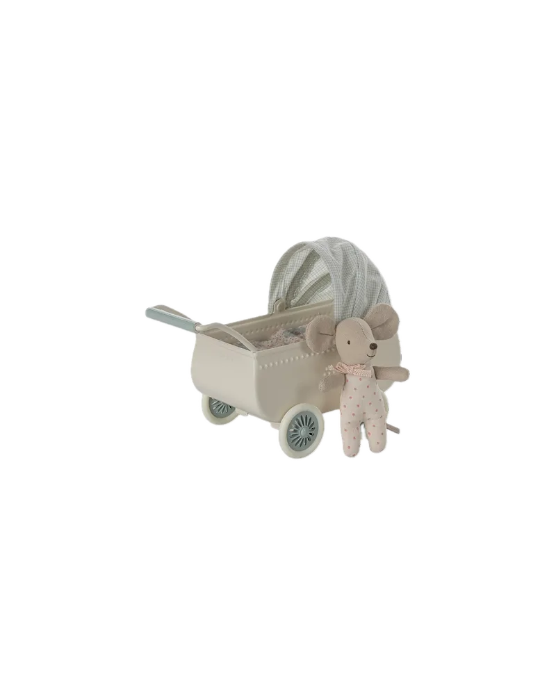 Kinderwagen mit Babymaus von Maileg
