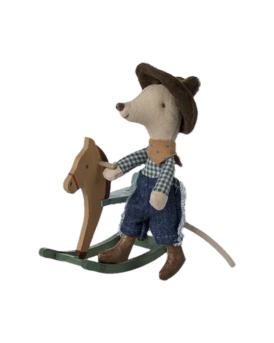 Cowboy Maus auf Schaukelpferd von Maileg