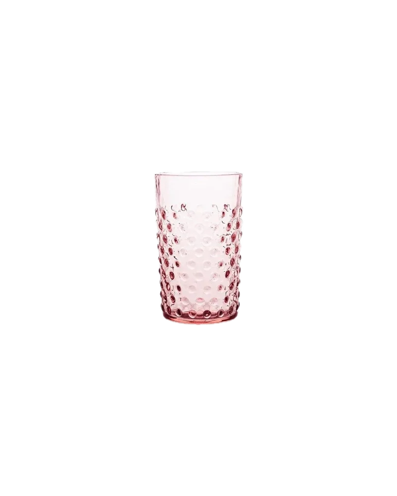 Trinkglas HOBNAIL rosa von Anna von Lipa