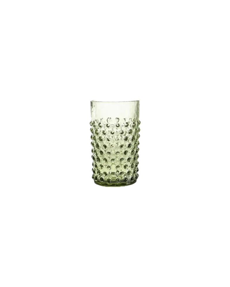 Trinkglas HOBNAIL olive von Anna von Lipa